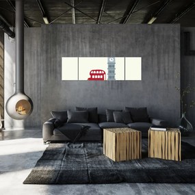 Obraz - Miasta Europy N⁰3 (170x50 cm)