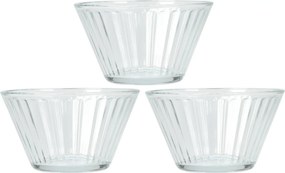 EH Zestaw misek szklanych Stripes 3 szt., 300 ml
