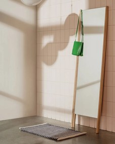 Lustro stojące Lun - prostokątne, dwukolorowa rama, 166 cm