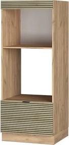 Szafka do mikrofalówki panel dębowy 60x58.1x153.6 fame-line