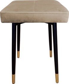 Taboret MAX tkanina Welur stelaż metalowy STOŁEK LOFT : Kolor nogi - Czano-złota stożek, Kolor tkaniny - VELVET - MG09, Typ tkaniny - Velvet