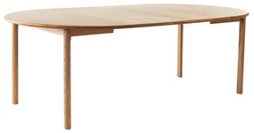 Okrągły rozkładany stół z dodatkowym blatem z litego drewna dębowego ø 120 cm Noor – Hammel Furniture