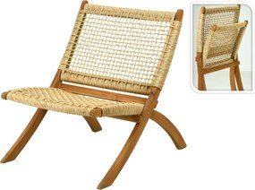 Składany fotel z oparciem Relax, drewno akacjowe, 78 x 63 x wys. 73 cm