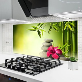 Panel Szklany Harmonijna Kompozycja Zen: Bambus I Kamienie