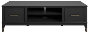 Czarny stolik pod TV CosmoLiving by Cosmopolitan Westerleigh