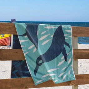 Niebieski ręcznik plażowy 90x180 cm Dolphin – DecoKing