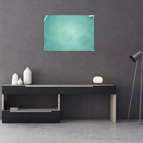 Obraz - Koła z kwiatami (70x50 cm)