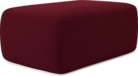 Pufa - z tkaniny welwetowej - burgundowy - KAPUA