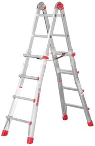 Drabina aluminiowa teleskopowa 8+8 stopni 150kg 130 cm MOTIVE