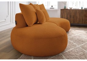 Musztardowa sofa z materiału bouclé 260 cm Saint-Germain – Bobochic Paris