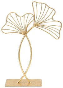 Dekoracja w kolorze złota Mauro Ferretti Leaf Glam, wysokość 35 cm