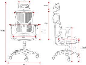 Fotel biurowy Diablo V-Basic, zgodny z normą BHP, kolor czarno-szary