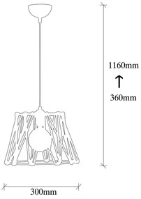 Czarno-beżowa lampa wisząca z metalowym kloszem ø 30 cm Jutini – Opviq lights