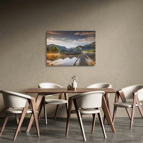 Obraz na szkle jeziora (70x50 cm)