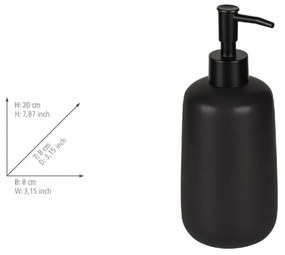 Czarny ceramiczny dozownik do mydła 500 ml Olinda – Allstar