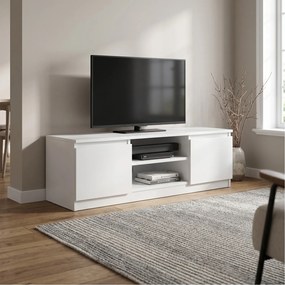 Szafka RTV stojąca NUDO 138,6 cm do Salonu pod Telewizor - Biały