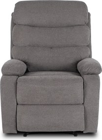 Fotel Rozkładany z Podnóżkiem KOBE Szary Nowoczesny