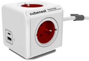 Rozgałęźnik do gniazdka 13 cm PowerCube Extended USB – Cubenest