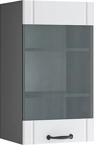 Szklana szafka kuchenna biały domek wiejski 40x34.1x72 fame-line