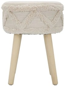 Taboret w stylu boho, drewniane nogi, Ø 32 cm