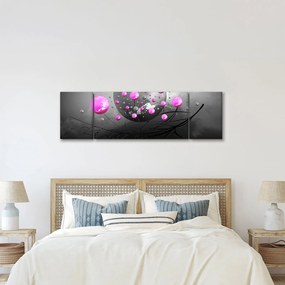 Obraz różowych kul (170x50 cm)