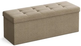 Stołek ze schowkiem OTTOMAN 110x38 cm, jasnobrązowy