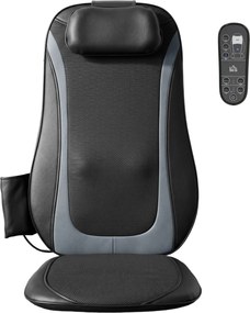 HOMCOM Shiatsu masażer pleców z ogrzewaniem, głęboki masaż i 3-stopniowa wibracja siedziska, urządzenie na bóle pleców | Aosom PL