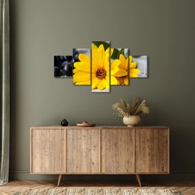 Obraz żółtego kwiatu (125x70 cm)