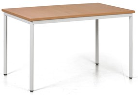 Stół do jadalni TRIVIA, szara konstrukcja, 1200 x 800 mm, buk