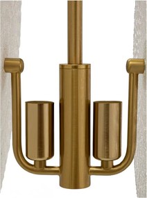 Lampa wisząca w kolorze złota ze szklanym kloszem Glass – Mauro Ferretti