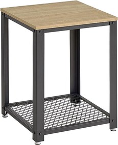 Stolik kawowy/nocny Valora – dąb sonoma z czarną ramą