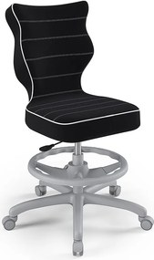 Ergonomiczne krzesło biurkowe dla nastolatka Petit Grey rozmiar 6 (159-188 cm) z podnóżkiem