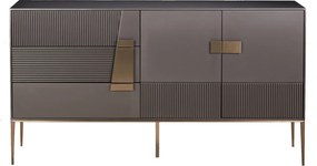 Komoda glamour z szufladami Stilig ST102B, ciemny grafit