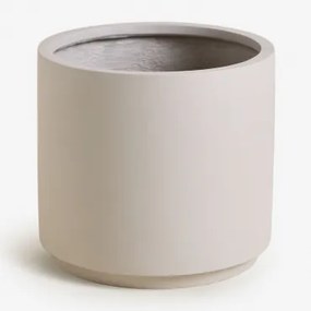 Donica Z Polirzeźby Saturno Sand Grey & Ø35 Cm - Sklum