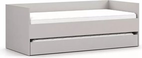Łóżko Dots 90x200 z szufladą i dodatkowym spaniem 80x200 kaszmir - łóżko młodzieżowe 2w1