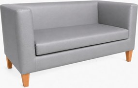 Sofa Monaco : Kolor nogi - Drewno, Kolor tkaniny - EKO-SKÓRA - 22D, Typ tkaniny - Eko-skóra , Wysokość nogi - 15 cm