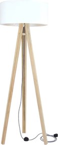 Lampa stojąca Wanda jesion, biały