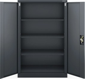 Metalowa szafa aktowa Kevin 90x40x140 cm, antracyt