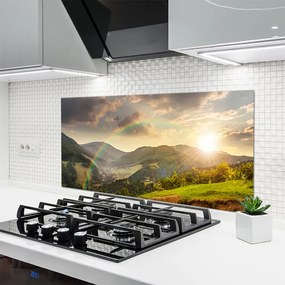 Dekor Szklany do Kuchni Ostatnie Promienie nad Doliną
