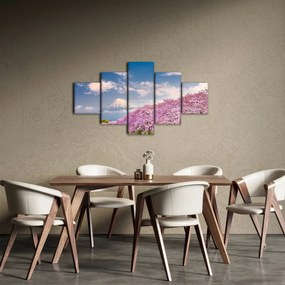 Obraz - Japoński wiosenny krajobraz (125x70 cm)