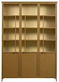 Musztardowa metalowa witryna 140x200x44 cm Exhibit – WOOOD