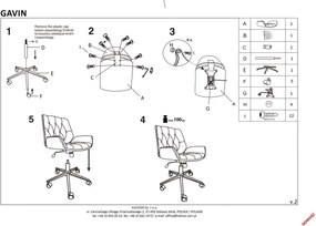 Krzesło biurowe Gavin z elementami ze sklejki