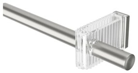 Stalowy regulowany karnisz w kolorze matowego srebra 107 - 305 cm Flute – Umbra