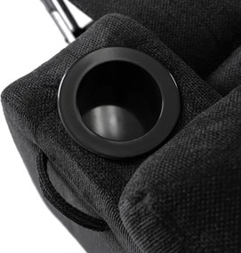 Fotel Masujący BOX 2 Rozkładany z Podnóżkiem Czarny Nowoczesny