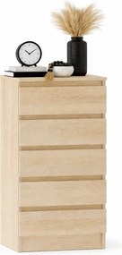 Wysoka Komoda Z Szufladami Dąb Sonoma W8-M35