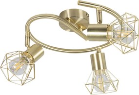 Reflektor art deco mosiądz regulowany i pochylany 3-światła - Mosh