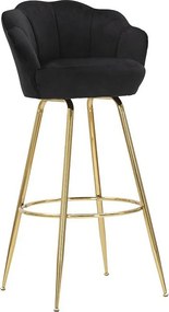 Wysoki Stołek VKH452, Czarny, 55x53x110 cm, Kendra Home