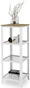 Skandynawski regał siatkowy biały + dąb artisan W0-R35