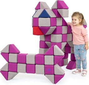 Duży zestaw klocków magnetycznych JollyHeap Joy - 150 elementów