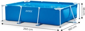 Basen stelażowy ogrodowy Intex 271 prostokątny, 260x160 cm